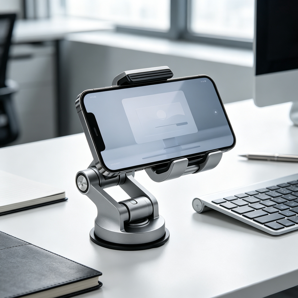 360° Rotatable Metal Suction Cup Phone Stand