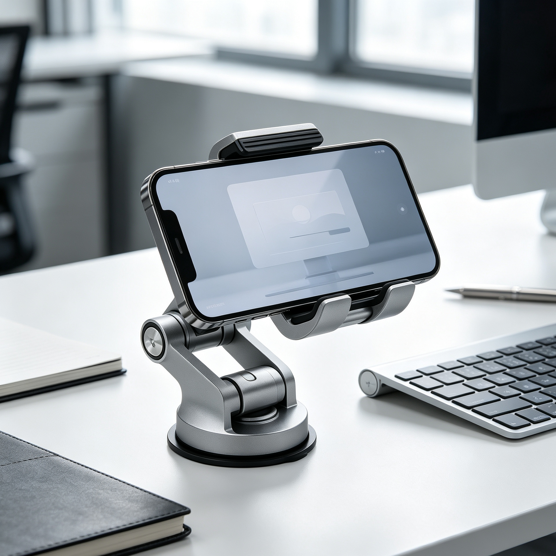 360° Rotatable Metal Suction Cup Phone Stand