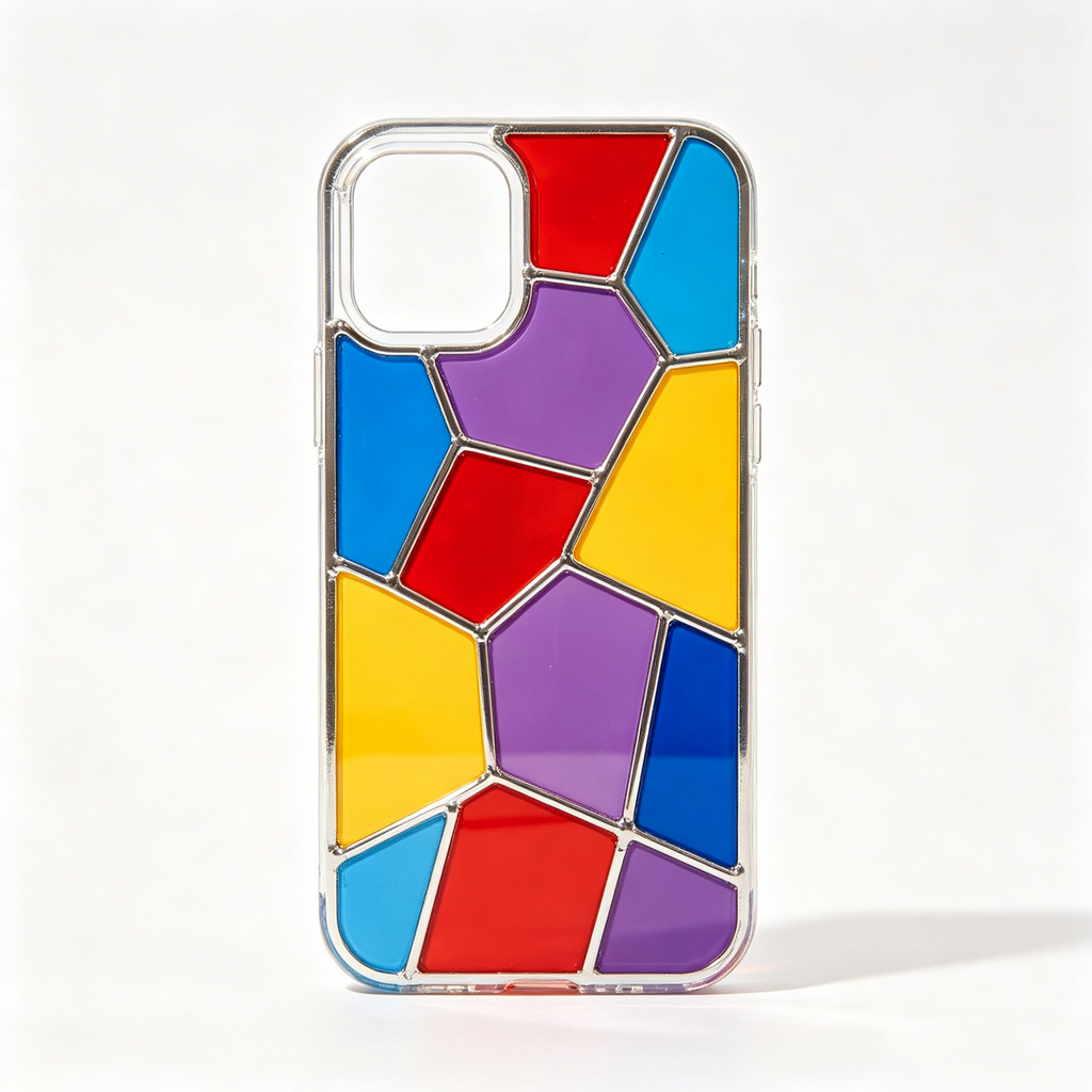 Colorful Stained Glass Clear Phone Case