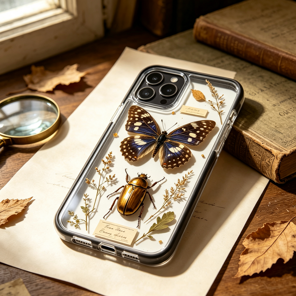 Vintage Insect Butterfly Specimen Clear Phone Case