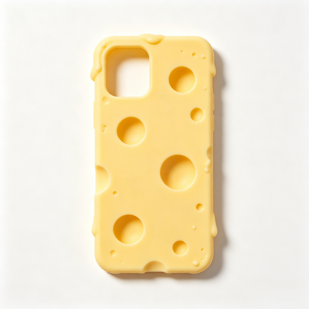 3D Swiss Cheese Silicone Phone Case