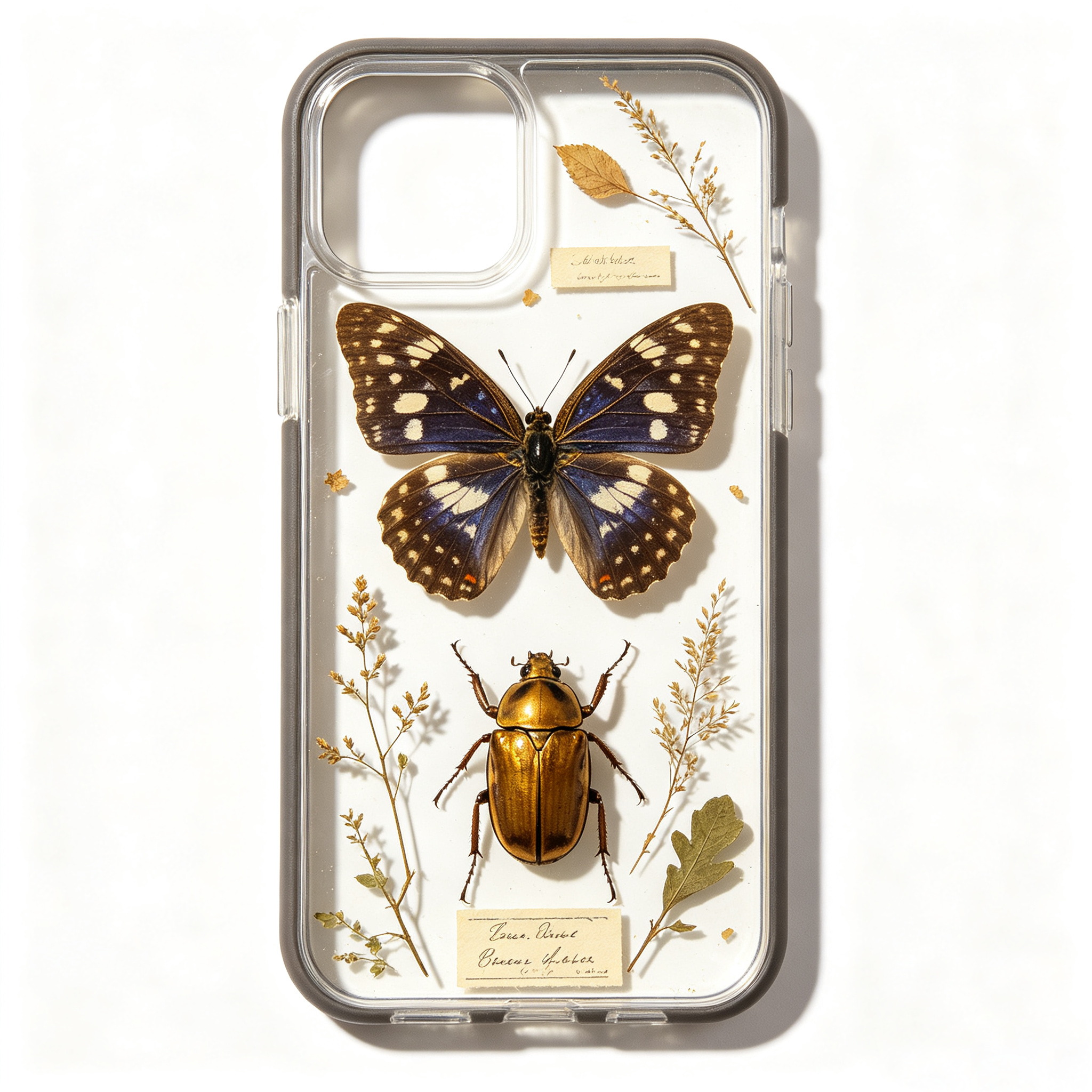 Vintage Insect Butterfly Specimen Clear Phone Case