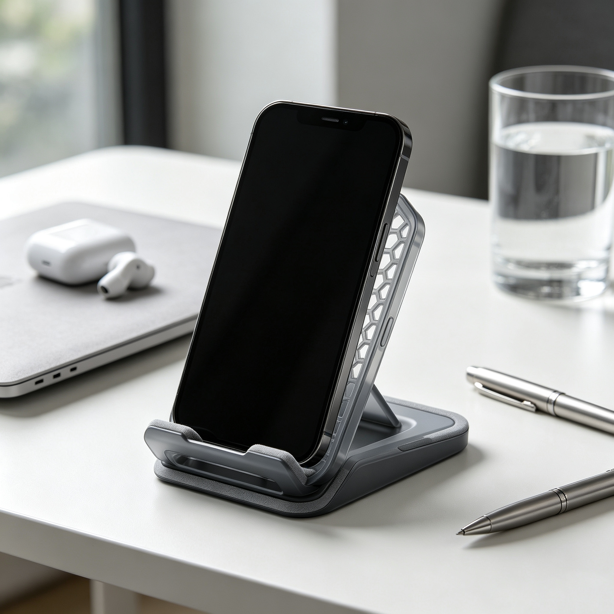 Hollow Honeycomb Cooling Phone Stand