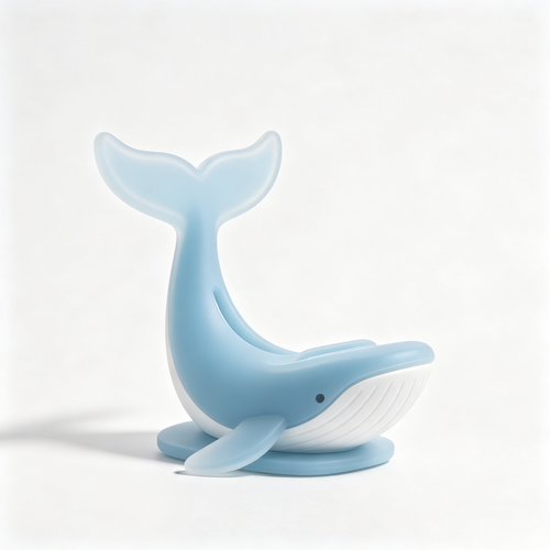 Adorable Blue Whale Shape Silicone Phone Stand