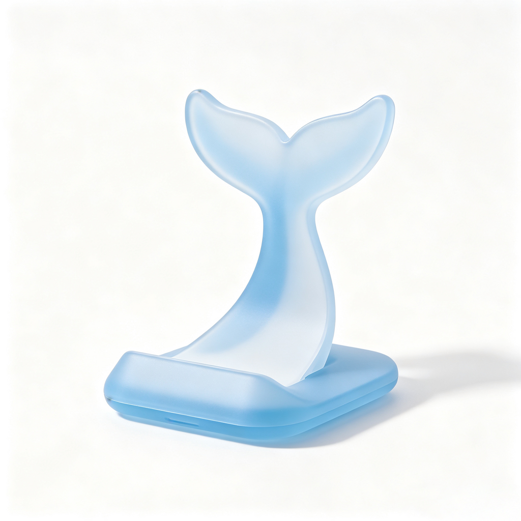 Frosted Whale Tail Desktop Phone Stand
