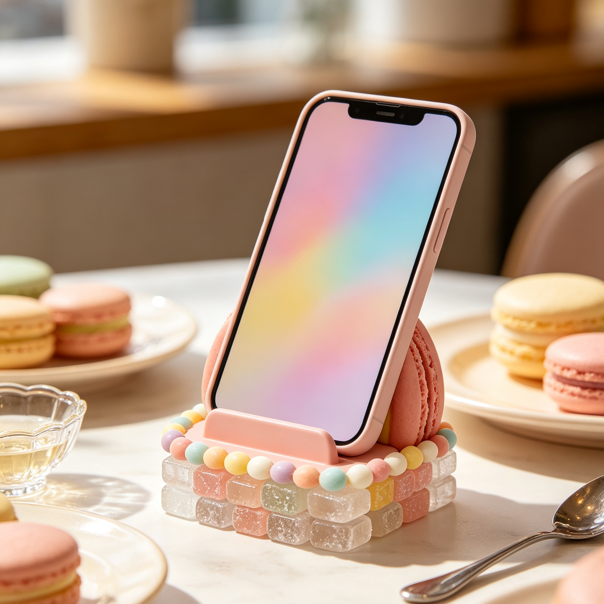 Sweet Rainbow Macaron Candy Style Phone Stand