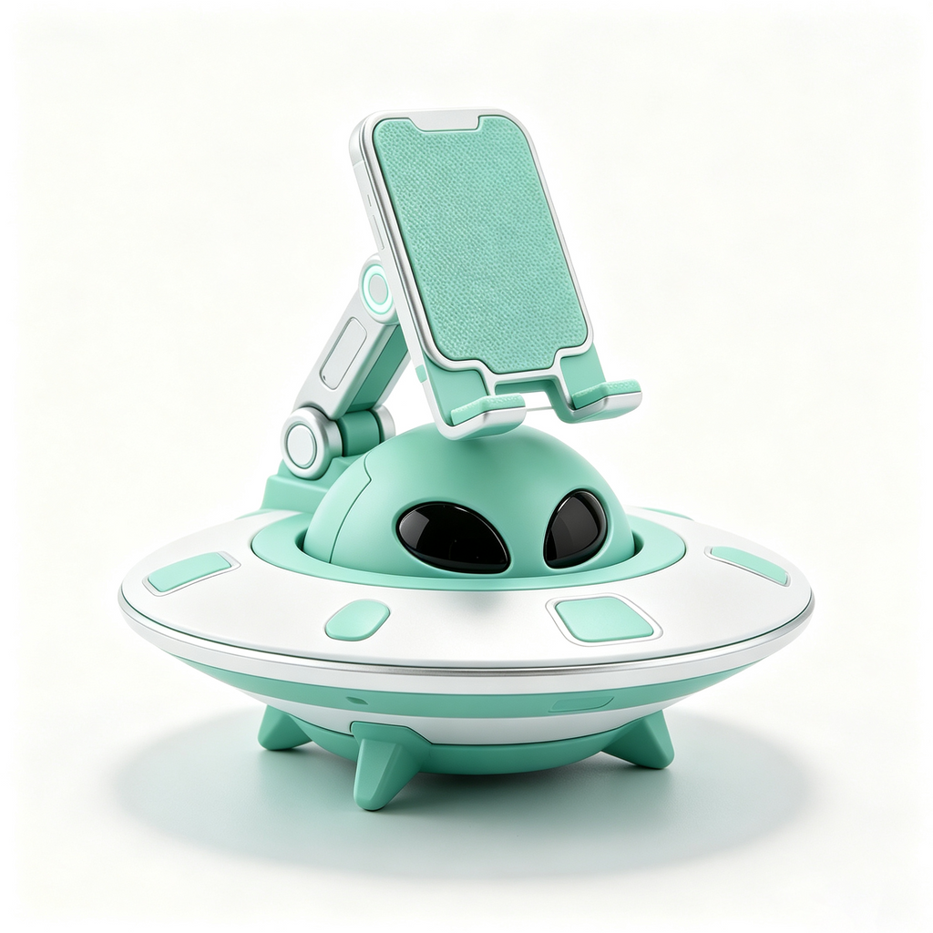 Alien UFO Adjustable Phone Stand, Cute Desk Cell Phone Holder