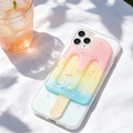 3D Gradient Popsicle Clear Phone Case