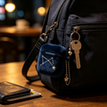 Navy Constellation Embroidery Velvet Earbud Cover