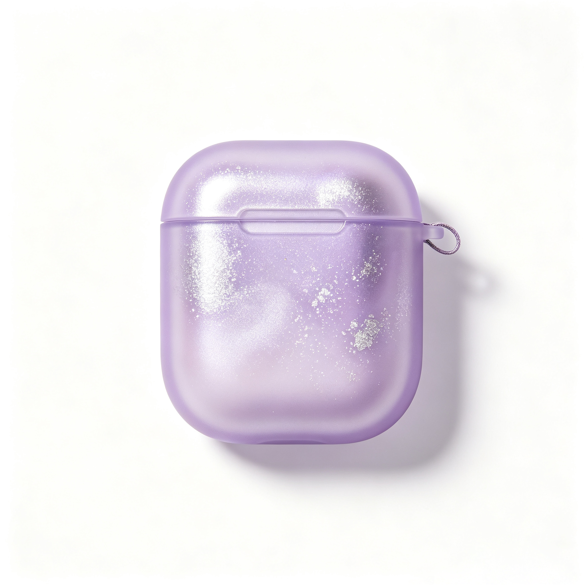 Lavender Silver Foil Frosted Earbud Cover with Slim Fit