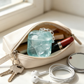 Mint Ice Cube Clear TPU Earbud Case With Chain