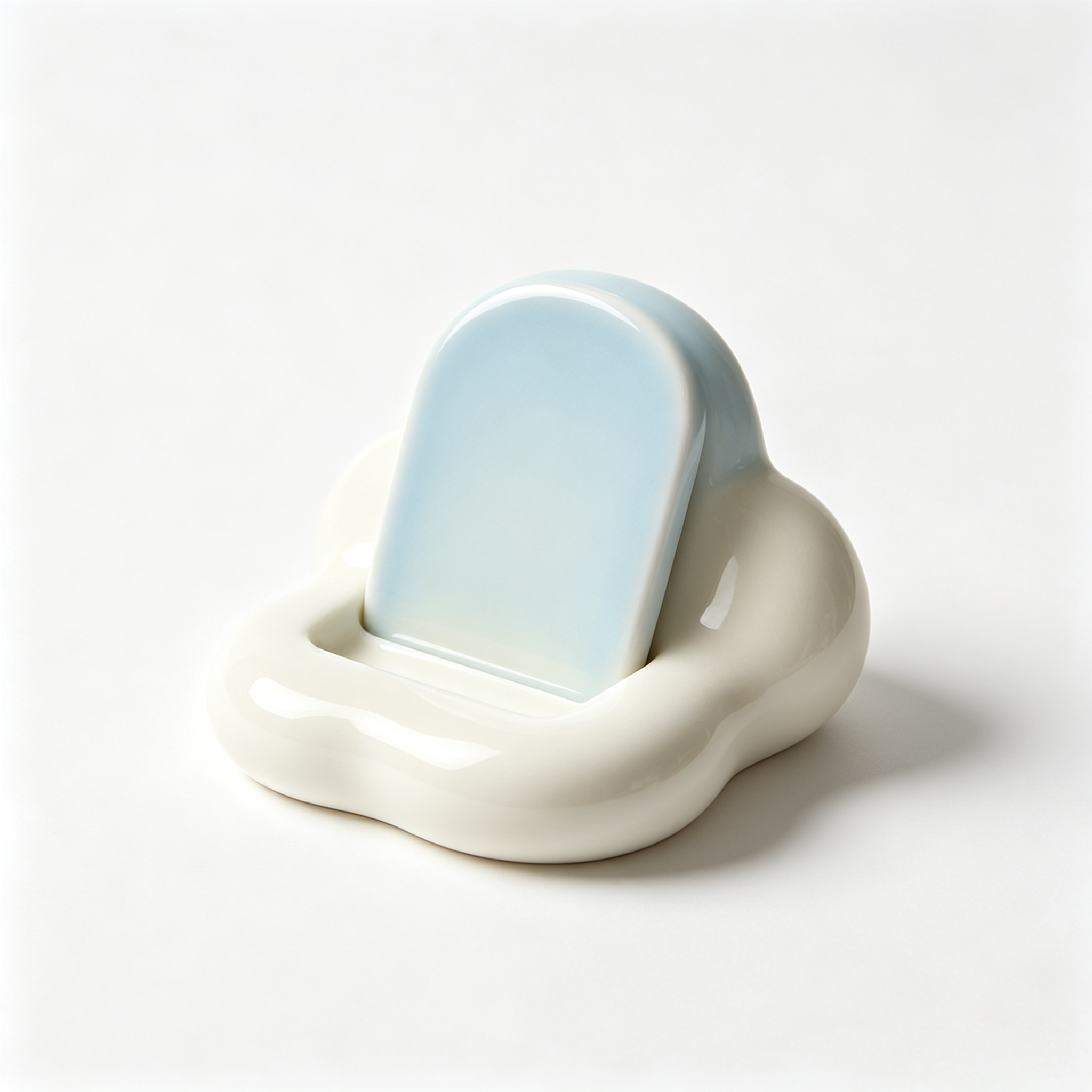 Cute Cloud‑Shaped Ceramic Phone Stand