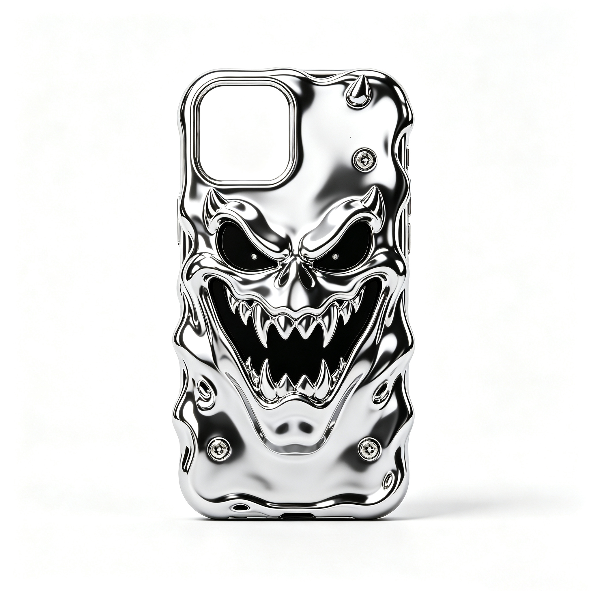 Metallic Chrome Demon Monster Phone Case